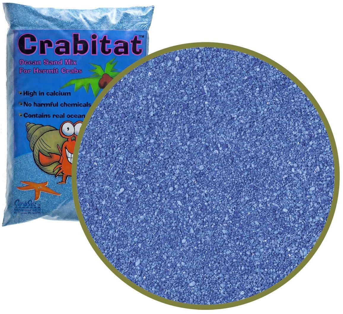 Натуральный песок для аквариумов CaribSea Crabitat для раков-отшельников голубой, 1кг 0,9л