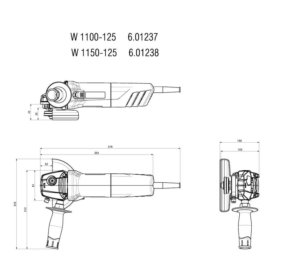 Сетевая угловая шлифовальная машина Metabo W 1100-125 601237000 купить в  интернет-магазине, цены на Мегамаркет