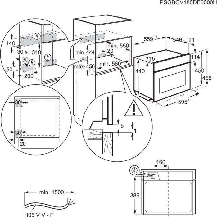 Встраиваемый электрический духовой шкаф electrolux vkl6e40x