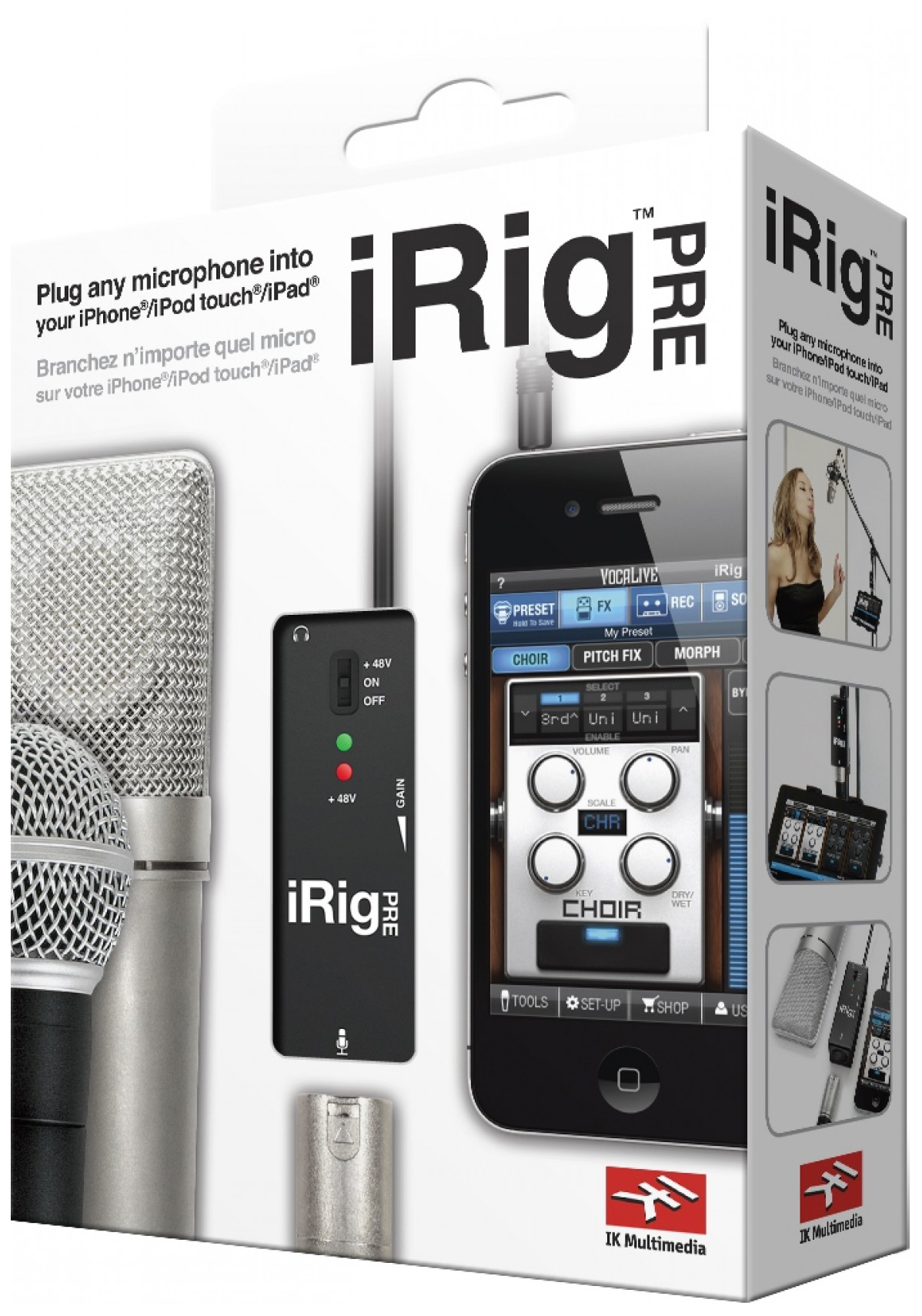 Микрофонный предусилитель IK MULTIMEDIA iRig PRE для iPhone/iPod touch/iPad  – купить в Москве, цены в интернет-магазинах на Мегамаркет