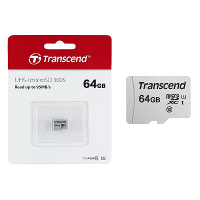 Карта памяти Transcend TS64GUSD300S, купить в Москве, цены в интернет-магазинах на Мегамаркет