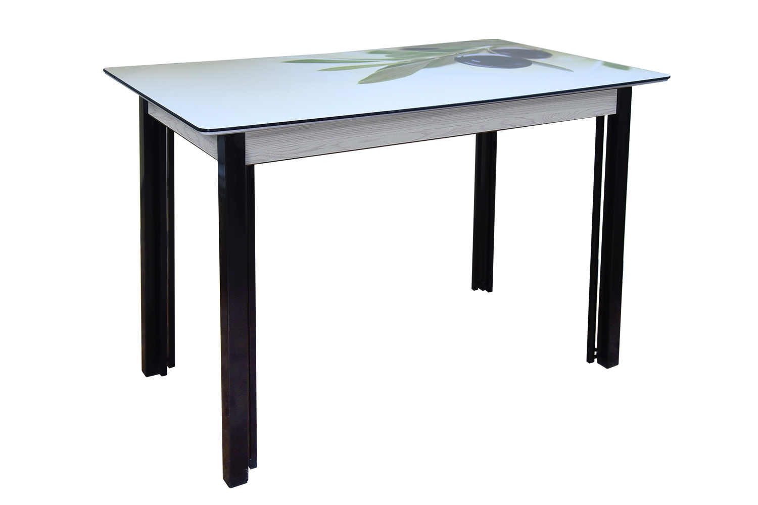Кухонный стол Hoff 75х120х70 см, серый/черный