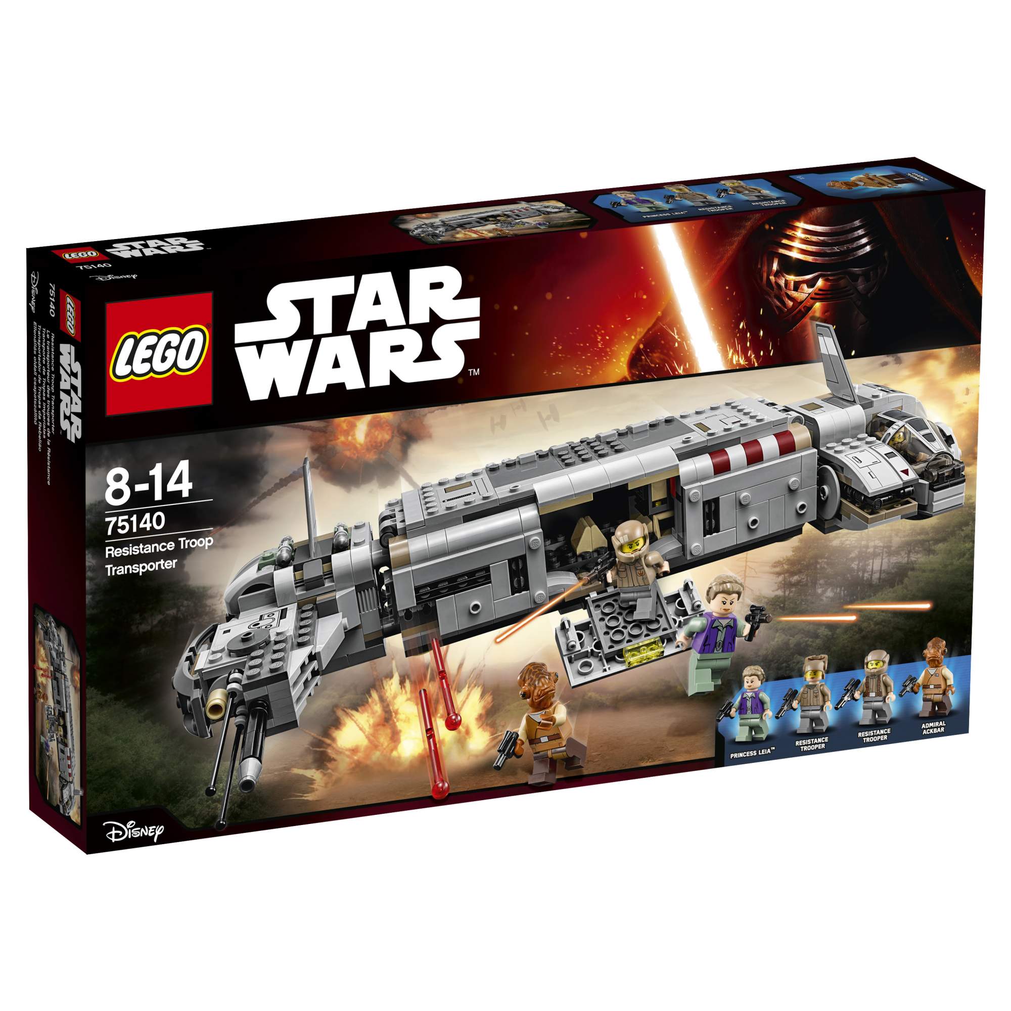 Отзывы о конструктор LEGO Star Wars Военный транспорт Сопротивления (75140)  - отзывы покупателей на Мегамаркет | конструкторы LEGO 75140 - 100000075704