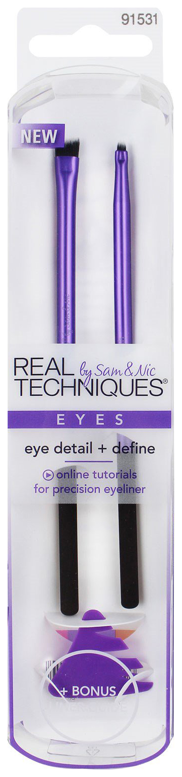 Набор кистей real techniques для макияжа глаз Eye detail + define, 2 шт..