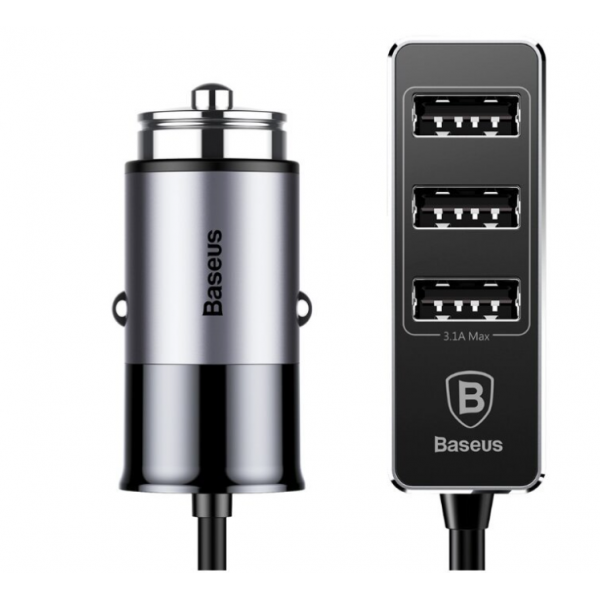 Автомобильное зарядное устройство Baseus Enjoy Together 4 USB Car Charger CCTON-0G (Серый)