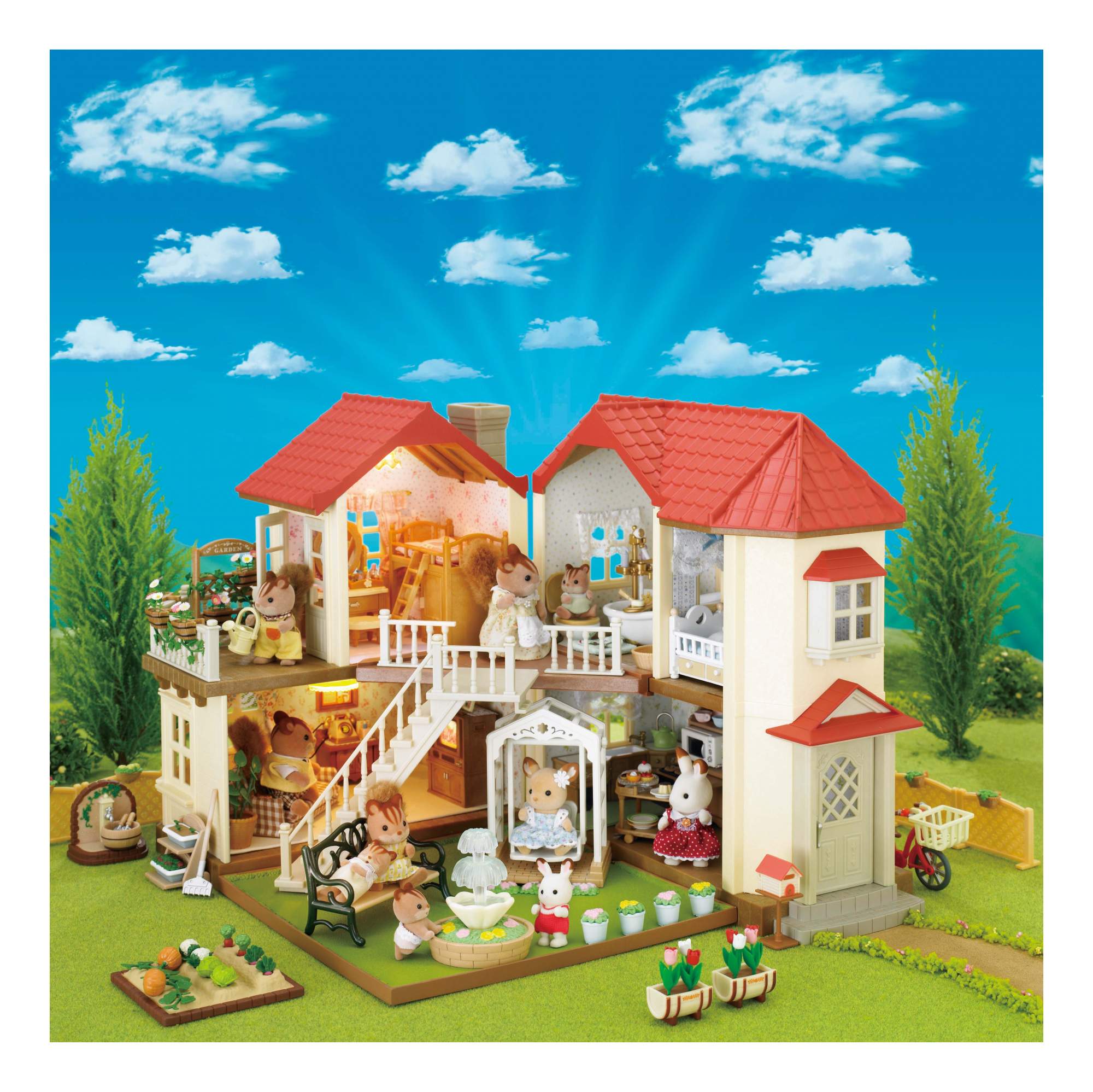 Купить игровой набор sylvanian families большой дом со светом, цены на  Мегамаркет