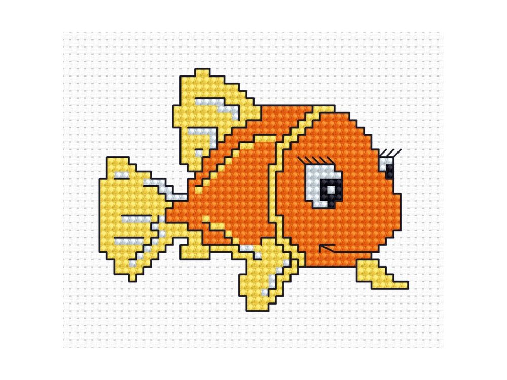 Набор для вышивания Luca-S Оранжевая рыбка