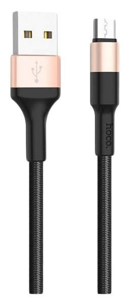 Кабель Hoco X26 Xpress microUSB 1м Gold/Black - купить в Игрушки&Гаджеты, цена на Мегамаркет