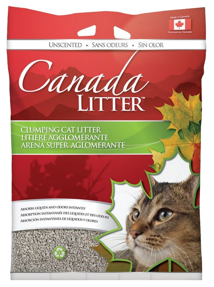 Комкующийся наполнитель для кошек Canada Litter бентонитовый, 6 кг, 21 л