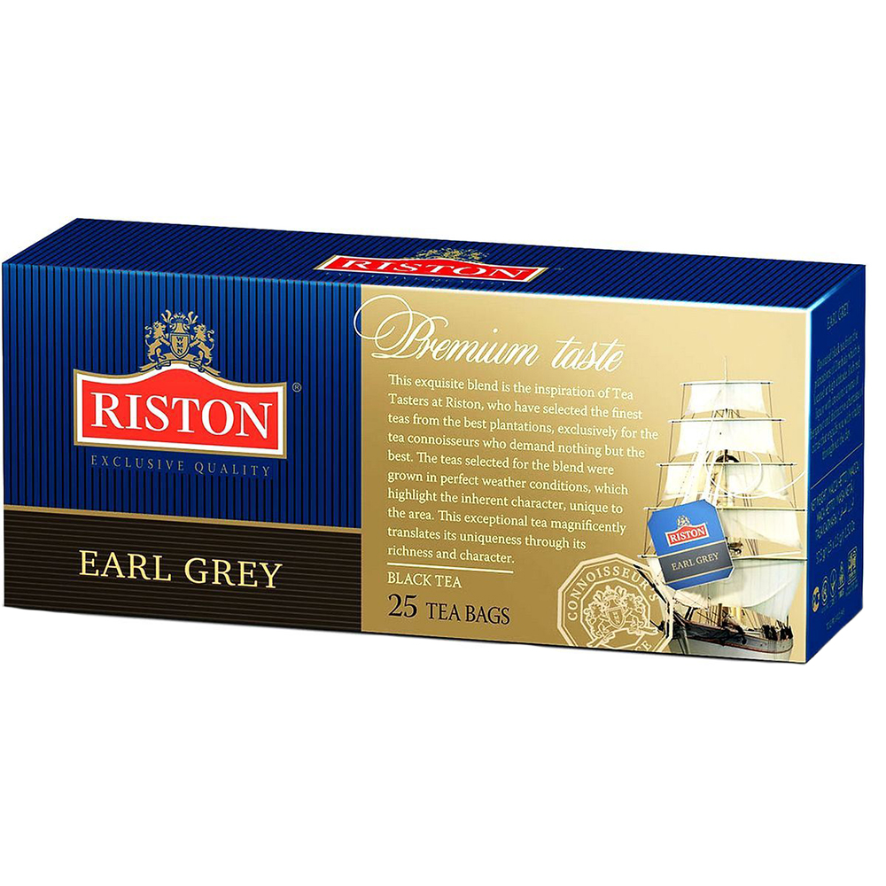 Чай Riston эрл грэй черный мелкий ароматизированный 25 пакетиков