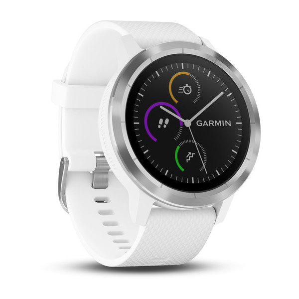 Garmin vivoactive 3 white silicone stainless steel on sale