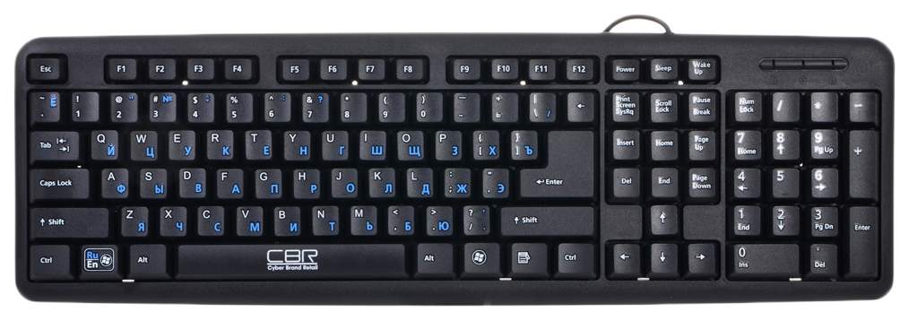 Проводная клавиатура CBR KB 107 Black - купить в КОТО-ФОТО. РУ, цена на Мегамаркет