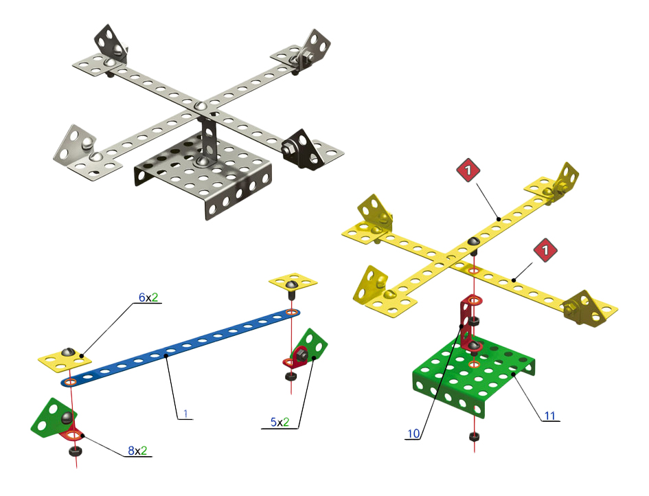 Схемы для металлического конструктора простые
