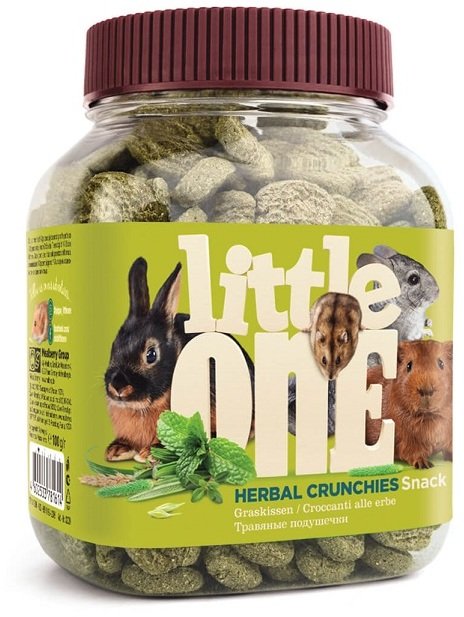 Купить лакомство для грызунов Little One Snack Herbal Crunchies Травяные подушечки, 100г, цены на Мегамаркет | Артикул: 100001282606