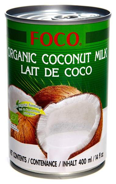Кокосовое молоко - ORGANIC - FOCO- (10-12%) 400 мл, ж/б