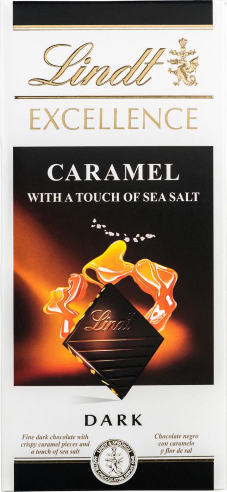 Шоколад темный Lindt excellence карамель с солью 100 г