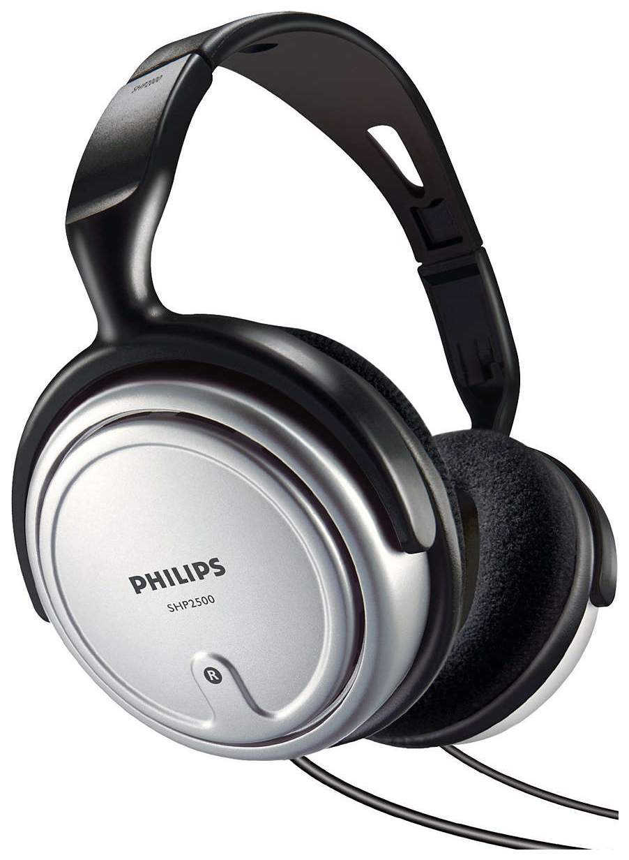 Наушники Philips SHP2500 Silver/Black, купить в Москве, цены в интернет-магазинах на Мегамаркет