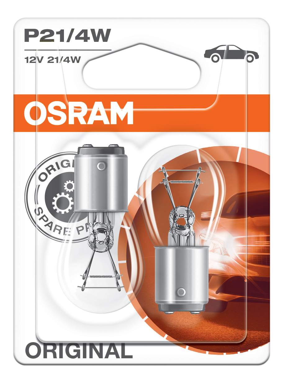 Лампа накаливания автомобильная OSRAM Original Line P21/4W 12В 21/4Вт (7225-02B)