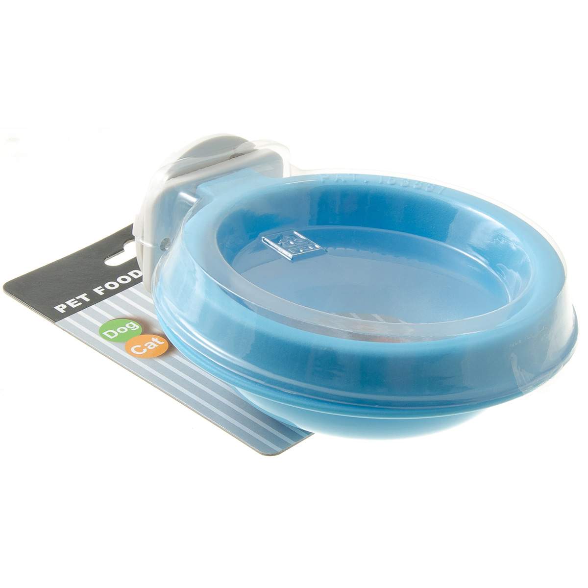 Одинарная миска для кошек и собак V.I.Pet, пластик, голубой, 0.2 л