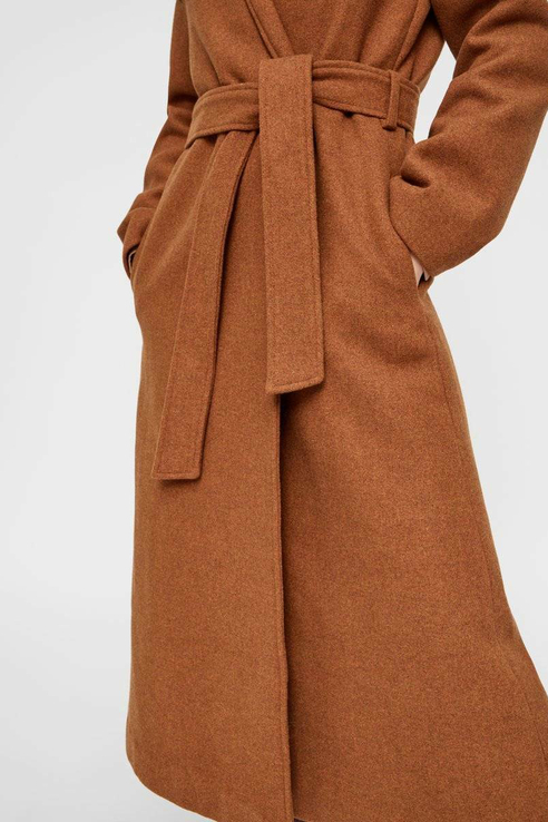 Пальто женское Y.A.S 26015376 коричневое L