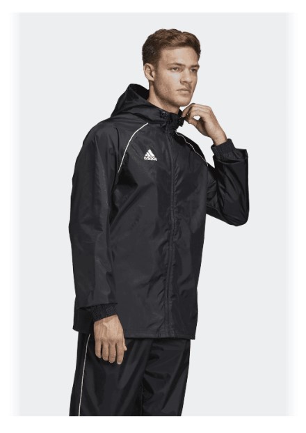 Adidas core 18 store rain jacket black