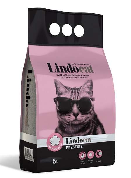 Комкующийся наполнитель для кошек Lindocat бентонитовый, детская пудра, 4.43 кг, 5 л