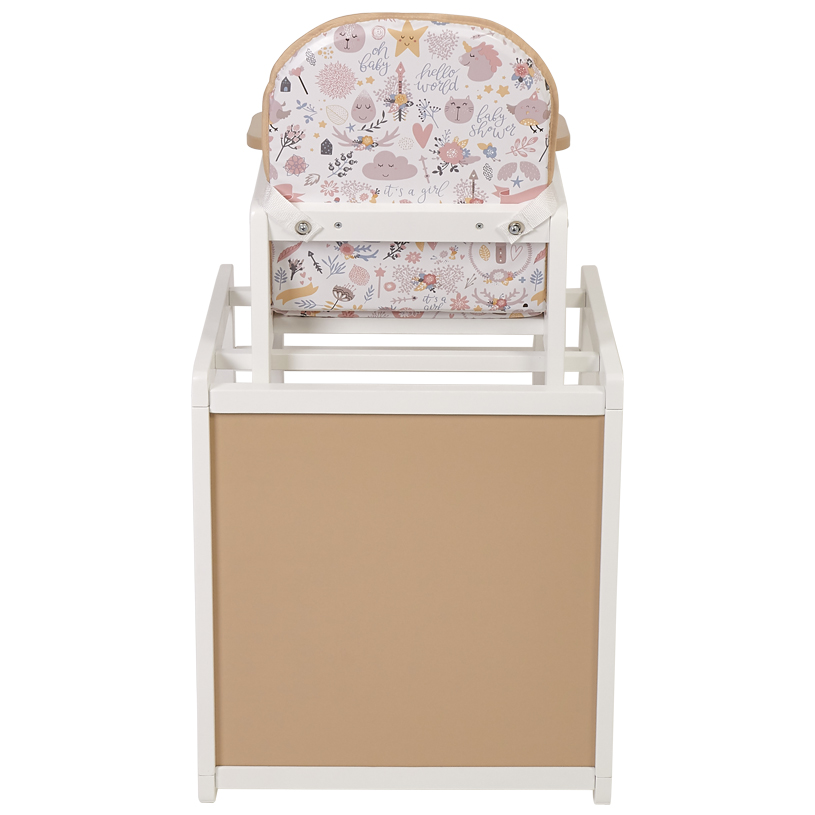 Комод с ванночкой polini kids basic 3275 белый единорог радуга