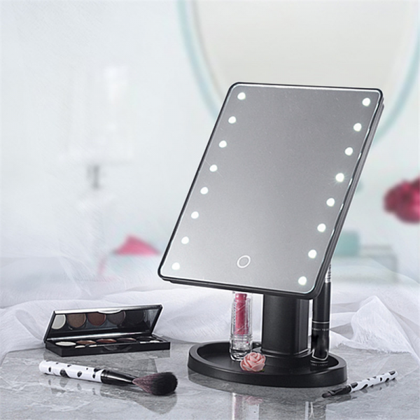 Косметическое зеркало с подсветкой Large Led Mirror (черный)