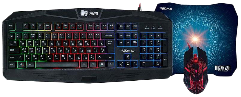 Respawn советская ул 14 фото Комплект клавиатура и мышь QUMO Respawn K28/M28 Черный - характеристики на Мегам