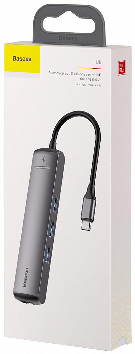 USB-концентратор Baseus Mechanical eye Six-in-one CAHUB-J0G (Grey)