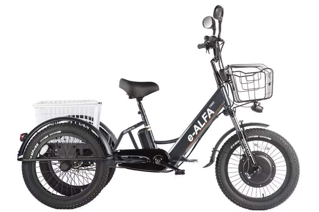 Трицикл GREEN CITY e-ALFA Trike чёрный - купить в Москве, цены на Мегамаркет | 600008243220