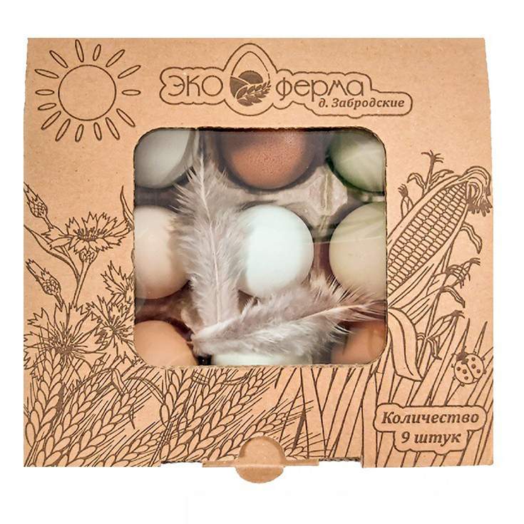 Яйцо куриное Экоферма Фермерское цветная скорлупа С1 9 шт