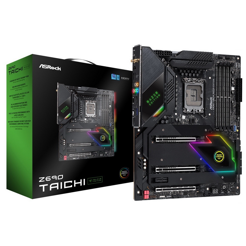 Материнская плата ASRock Z690 TAICHI Razer Edition, купить в Москве, цены в интернет-магазинах на Мегамаркет