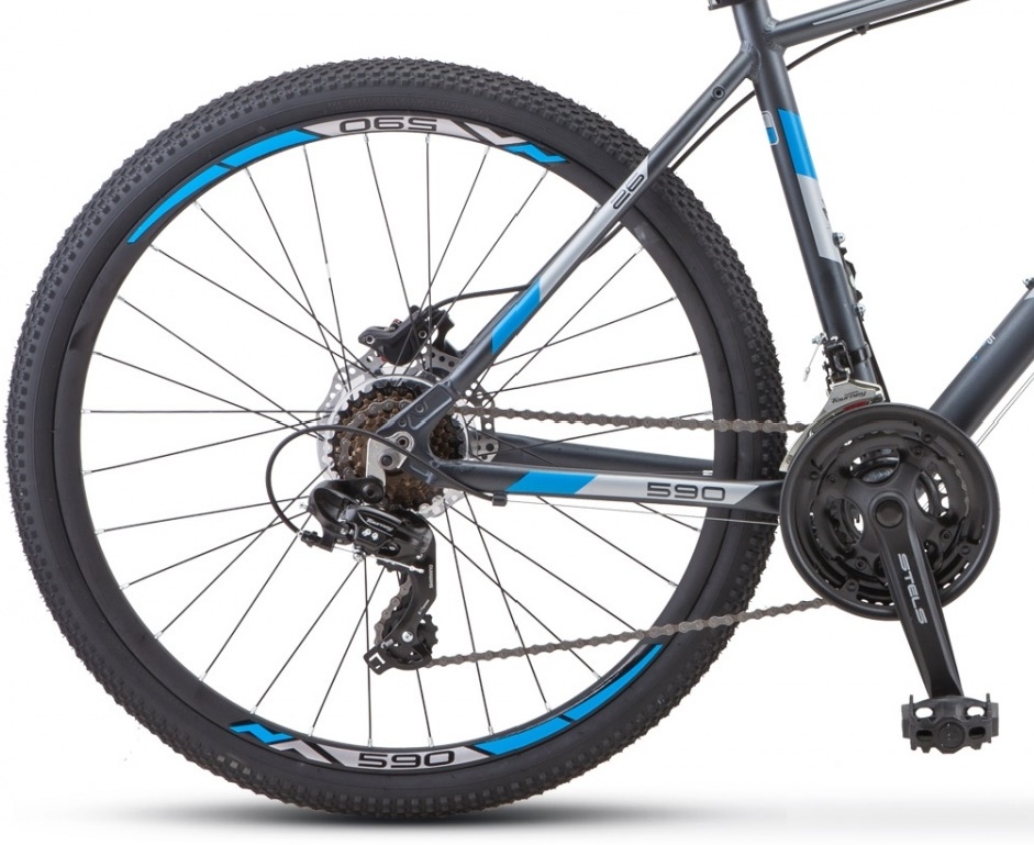 Велосипед Stels Navigator 590 D K010 2020 18" серый/синий