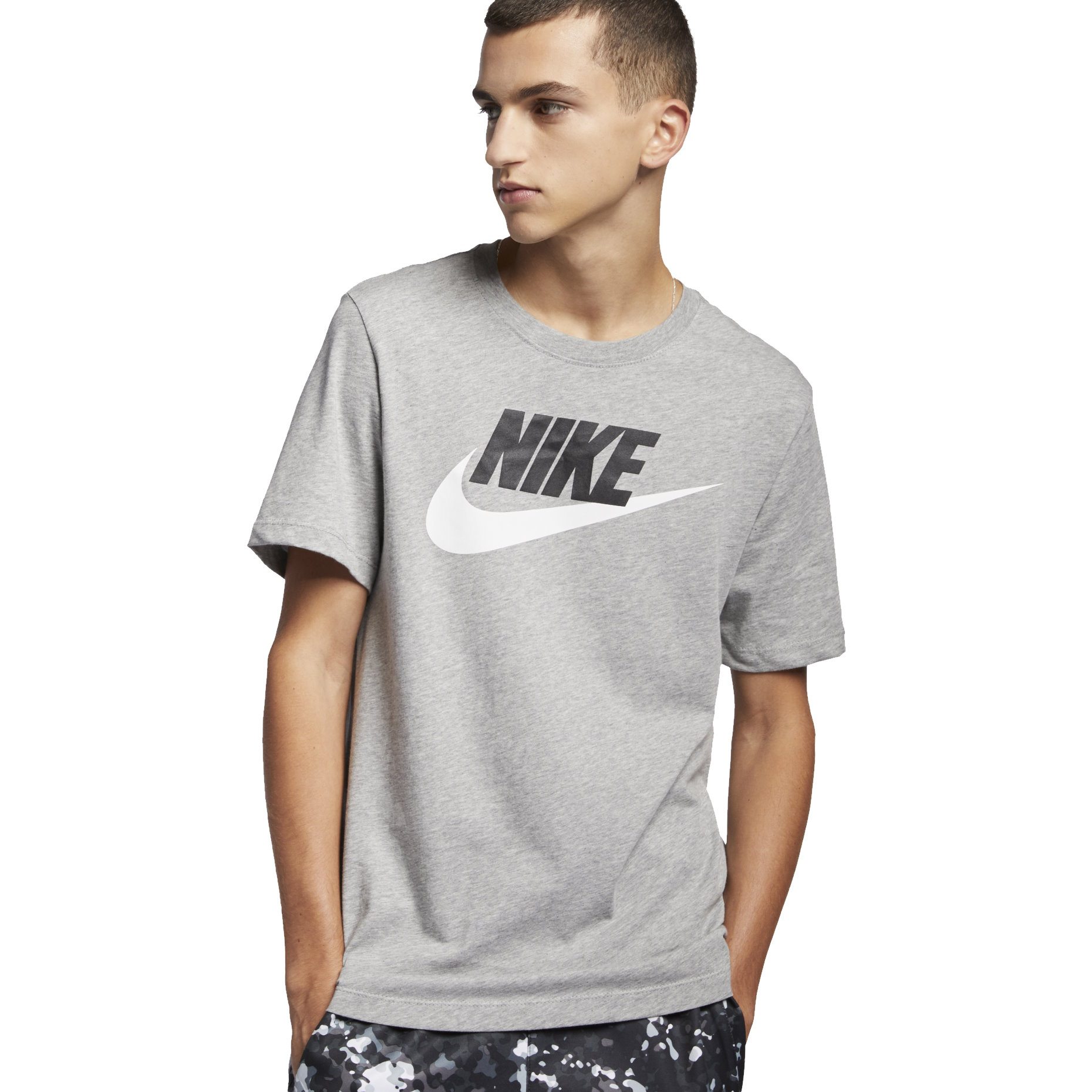 Футболка мужская Nike M NSW CLUB TEE серая XL - купить в Москве, цены на Мегамаркет