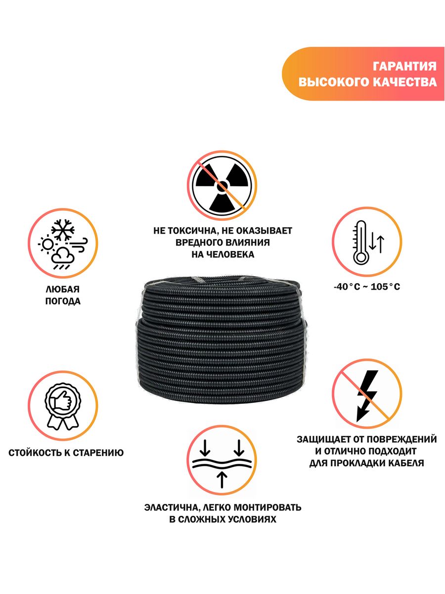 Гофра для автопроводки 