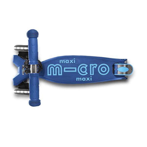 Самокат детский трехколесный Micro Maxi Deluxe LED Navy Blue