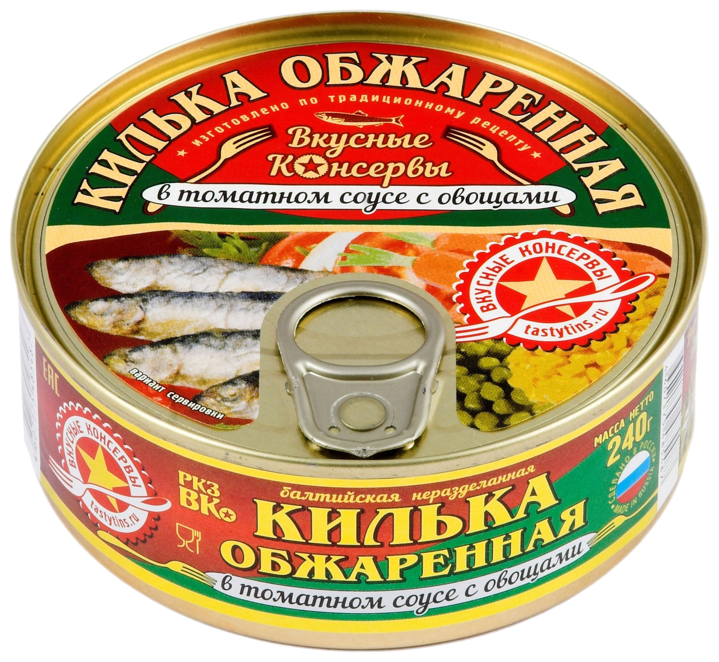 Купить килька Вкусные консервы обжаренная в томатном соусе с овощами 240 г, цены на Мегамаркет | Артикул: 100026488710