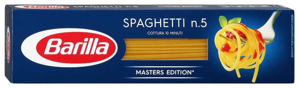 Купить макароны Barilla Spaghetti n.5 высший сорт 450 г, цены в Москве на Мегамаркет | Артикул: 100026488874