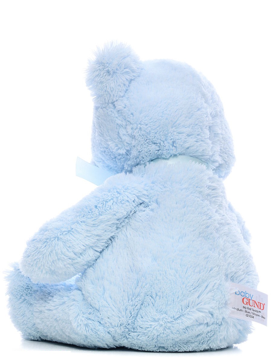 Купить игрушка мягкая Gund My First Teddy голубой мишка 45,5 см, цены на  Мегамаркет