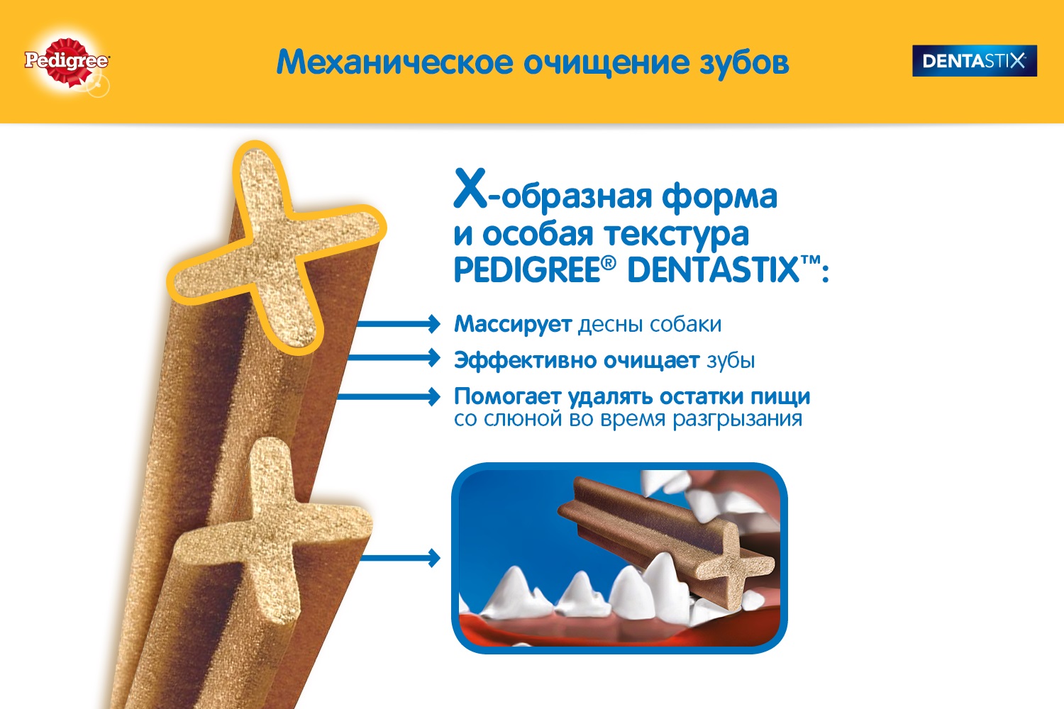 Лакомство для собак Pedigree Denta Stix, палочки, мясо, 270г