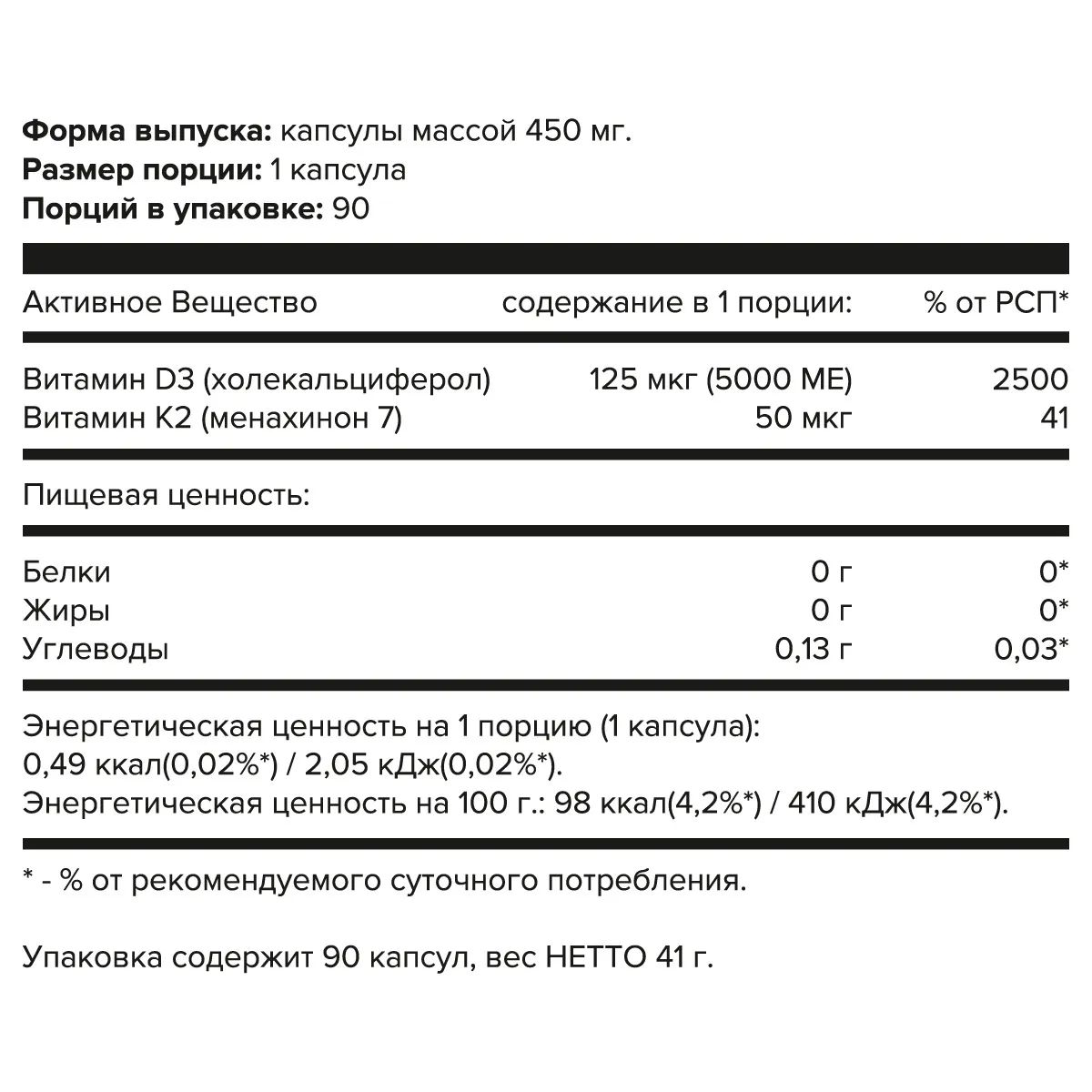 Д3 50 мкг