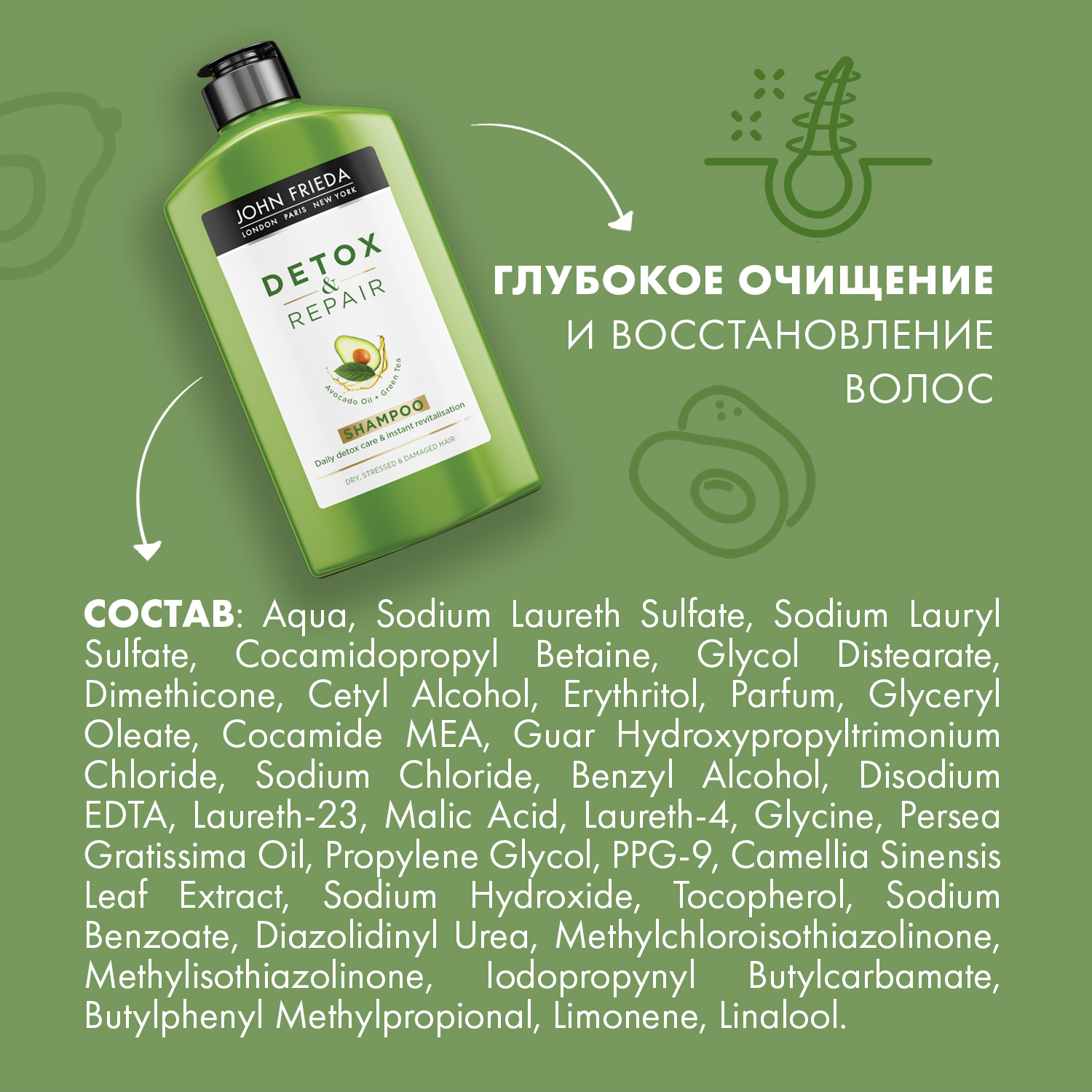 John frieda кондиционер full repair для волос восстанавливающий 250 мл