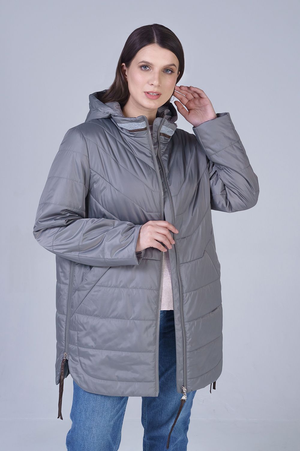 Куртка женская OHARA MCV-21505 зеленая 58 RU