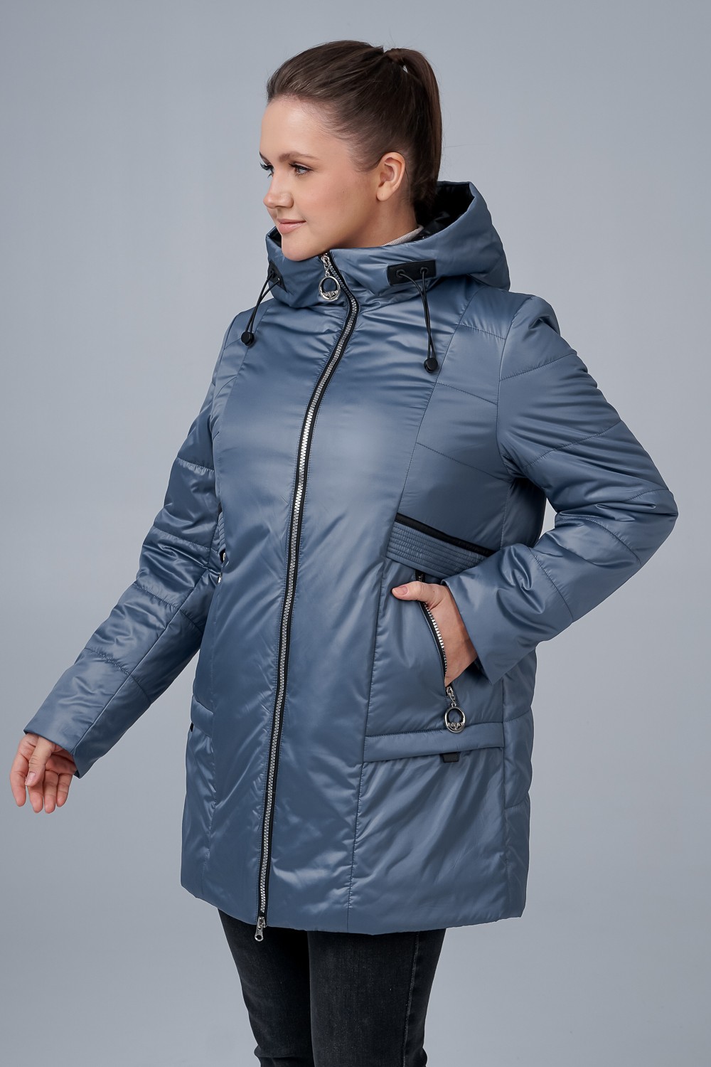 Куртка женская OHARA MCV-22316 синяя 50 RU