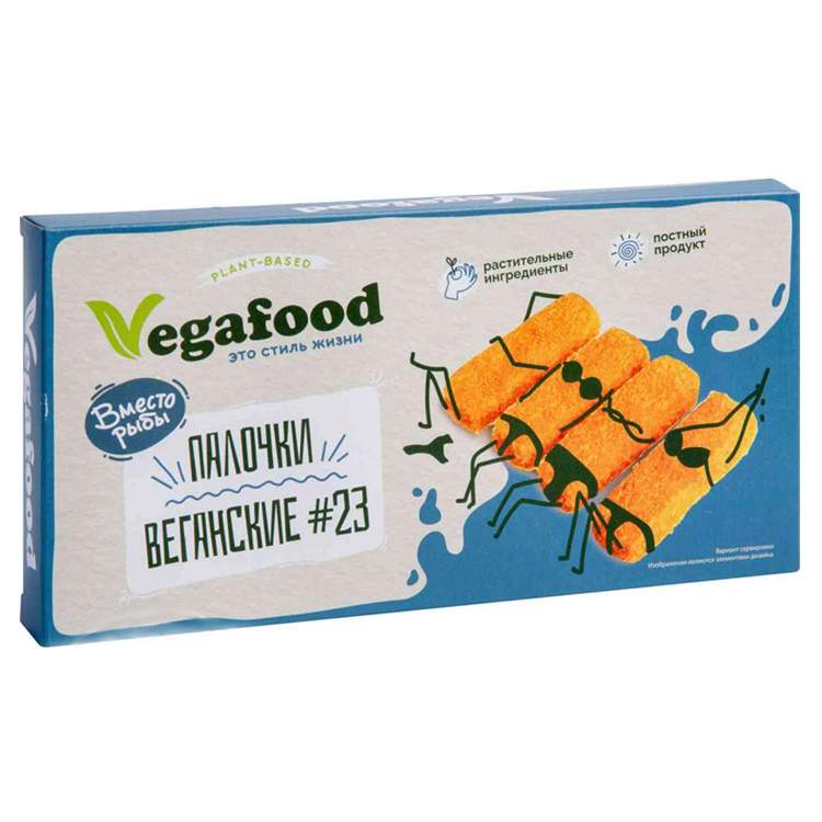 Рыбные палочки Vegafood Вместо рыбы №23 из растительного белка замороженные 250 г