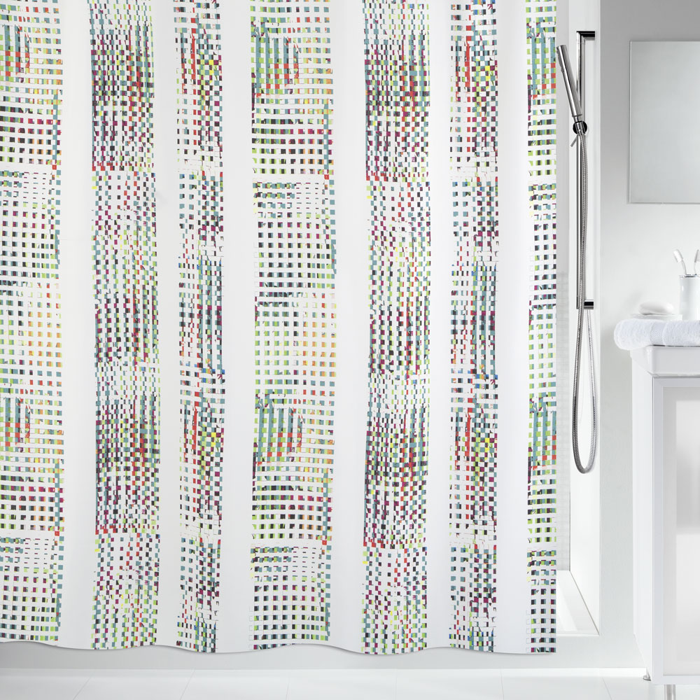 Штора декоративная для ванной комнаты Spirella Analog Multicolor tex 180X200
