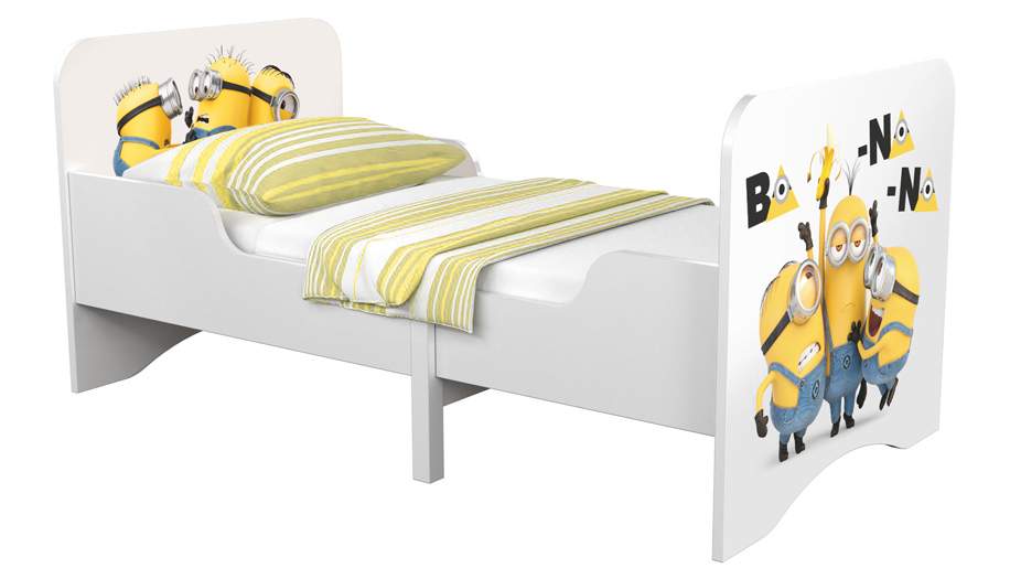 Детская раздвижная кровать Polini kids Fun 3200 Миньоны, желтый