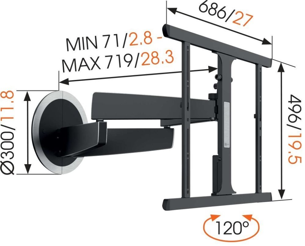 Кронштейн для телевизора Vogel's Next 7355 Black