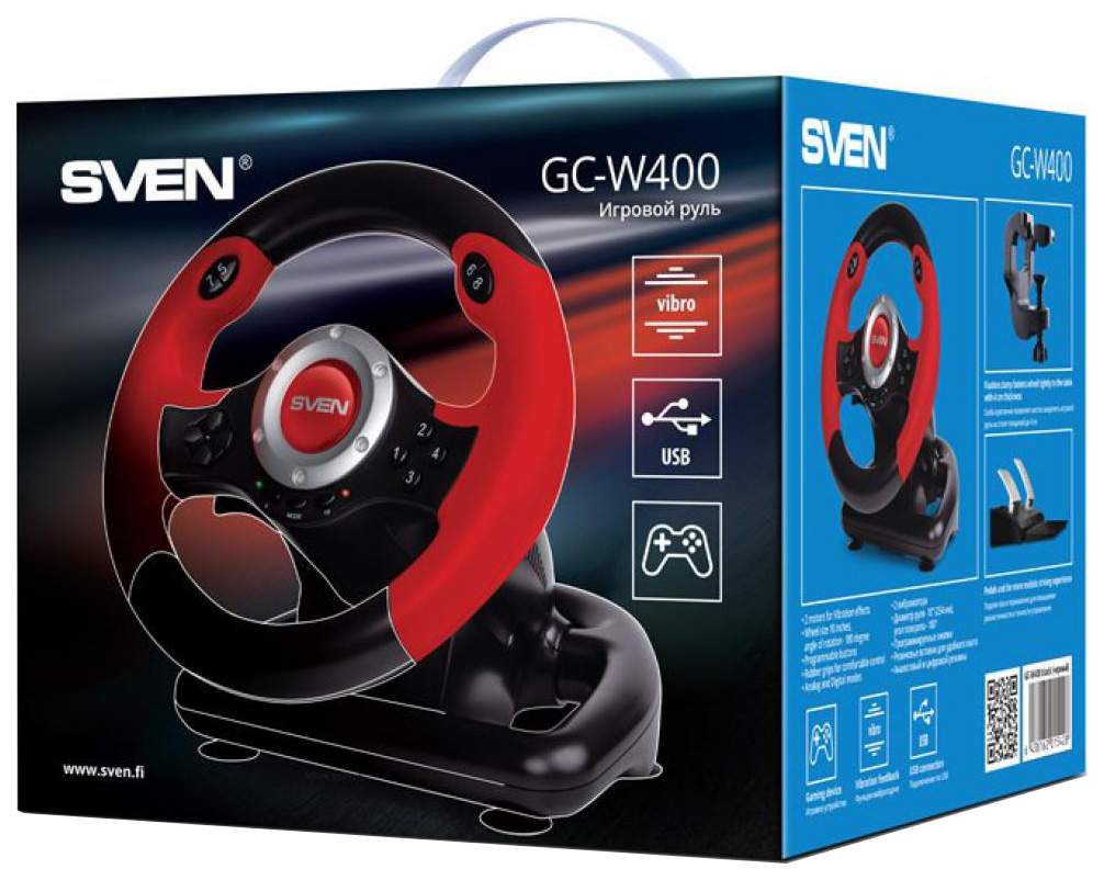 Игровой руль Sven GC-W400 (SV-015428) - отзывы покупателей на маркетплейсе  Мегамаркет | Артикул: 100023002310